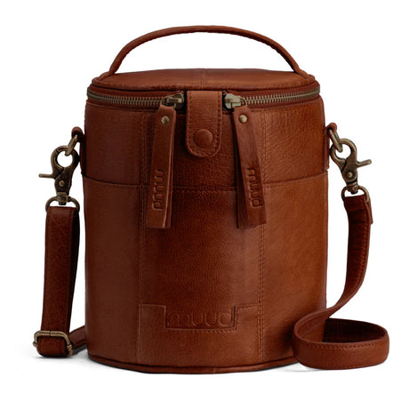 Saturn, Leather Bag Saturn for Knitting Projects by muud 