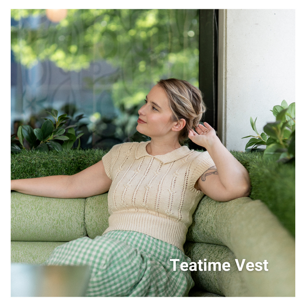 Knitting kit - Teatime vest by Tricot Meringue