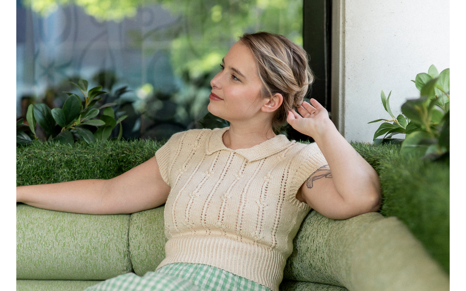 Kit de tricot - Chandail Teatime vest par Tricot Meringue