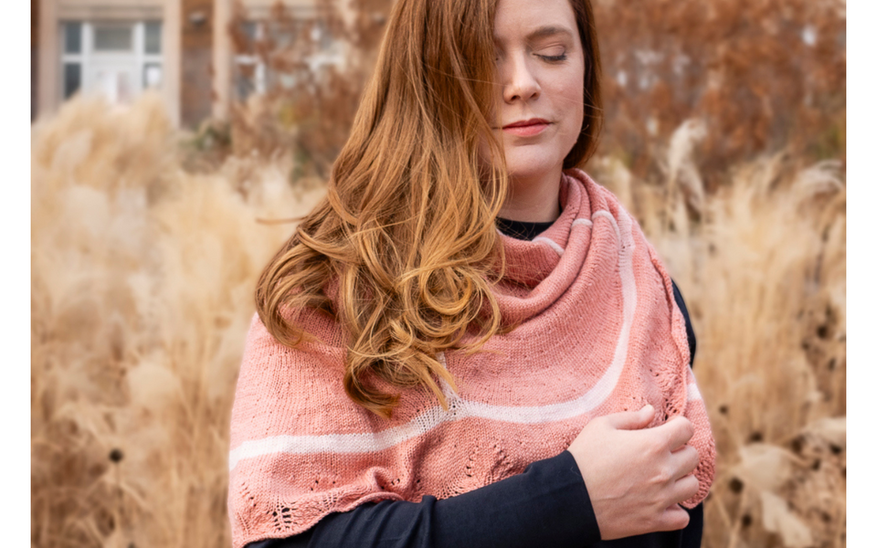 Kit de tricot - Châle Whitton Shawl par ByDoumBaril