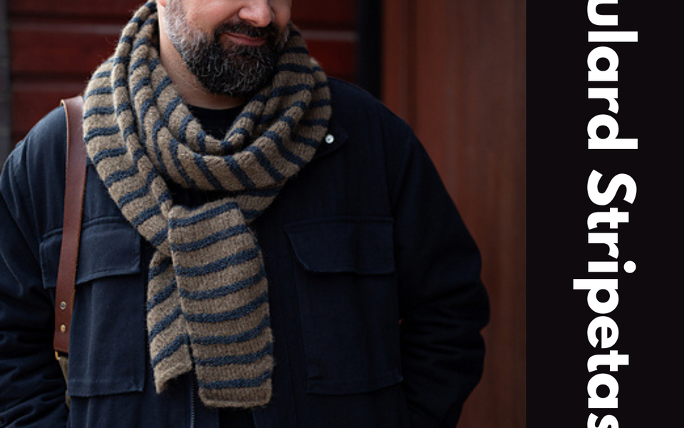 Kit de tricot - Foulard Stripetastic par Maxim Cyr