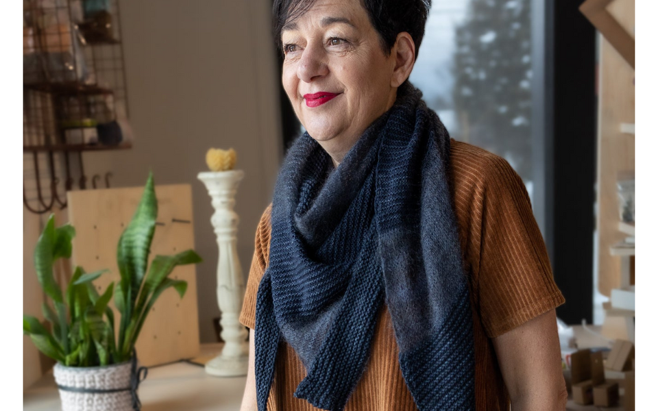 Kit de Tricot - Châle Marguarita de Fibre Carpe Diem