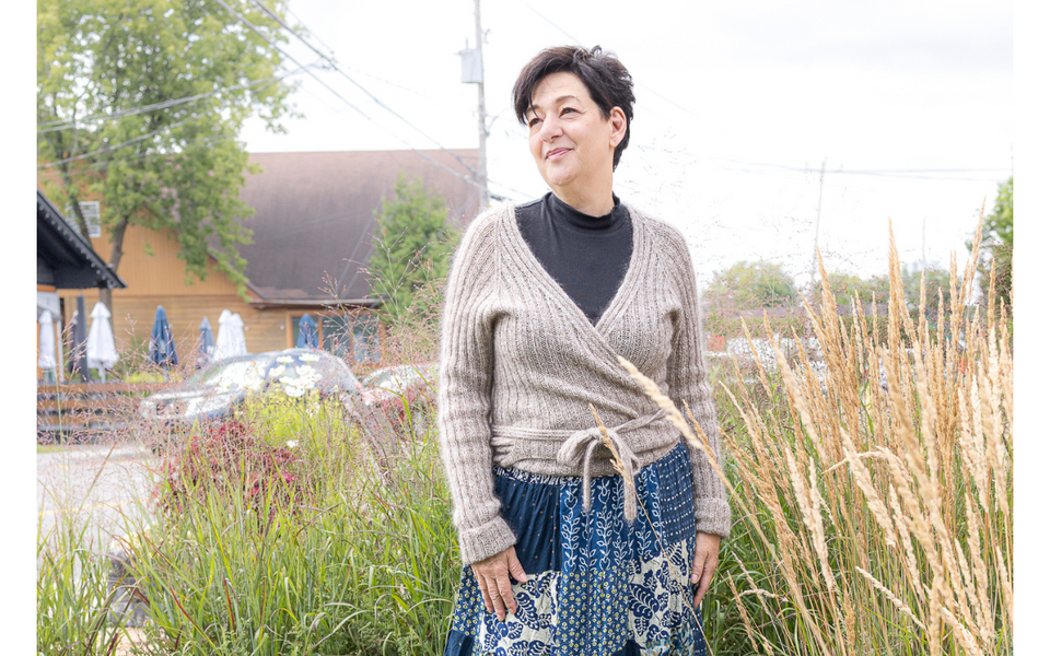 Kit de tricot - Cache-coeur Darling Wrap par Pernille Larsen