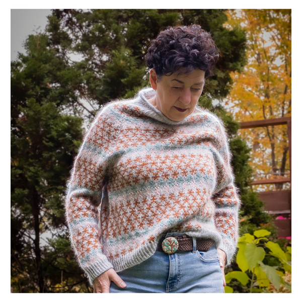 Knitting kit - Coloured Crosses Senior by Anne Ventzel