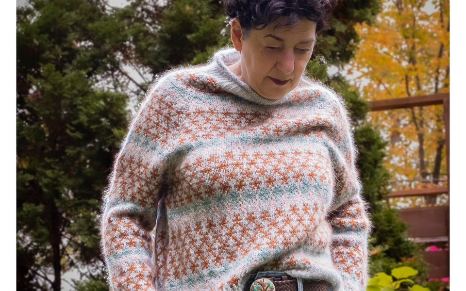 Kit de tricot- Coloured Crosses Senior par Anne Ventzel