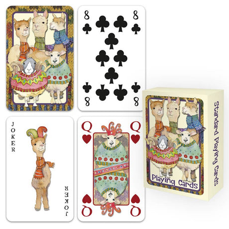 Woolly Sheep & Alpaca playing cards by Emma Ball