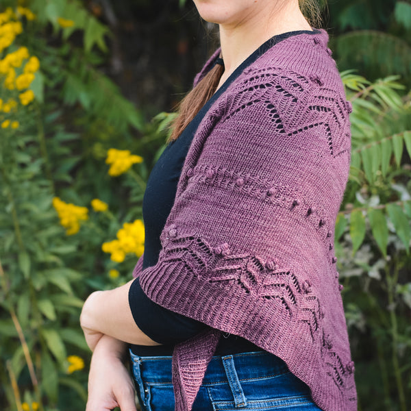 Kit de tricot - Châle Fleuron par Gabrielle Vézina