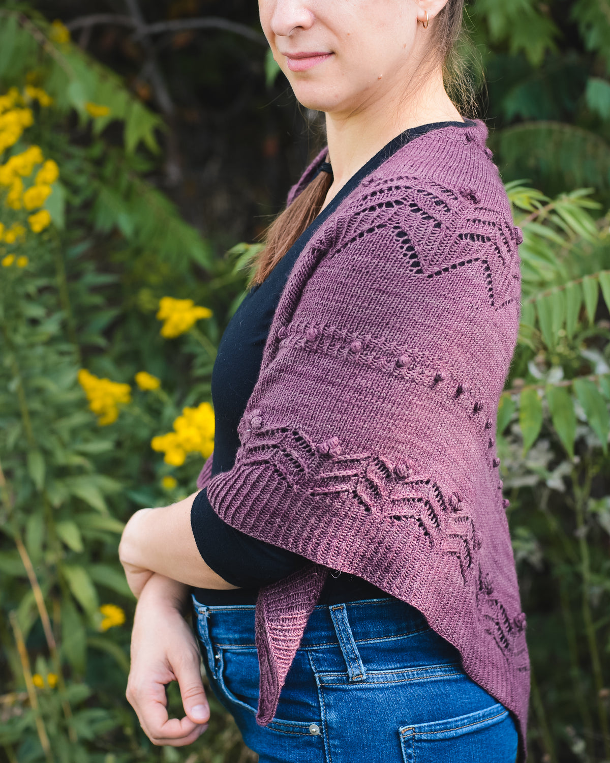Kit de tricot - Châle Fleuron par Gabrielle Vézina – Pure Laine