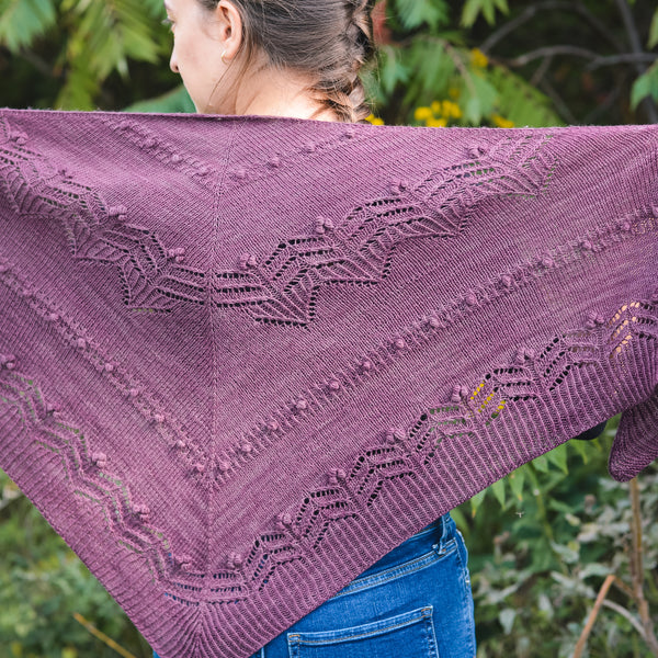 Kit de tricot - Châle Fleuron par Gabrielle Vézina