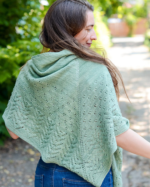Kit de tricot - Châle Greenlace Shawl par Gabrielle Vézina