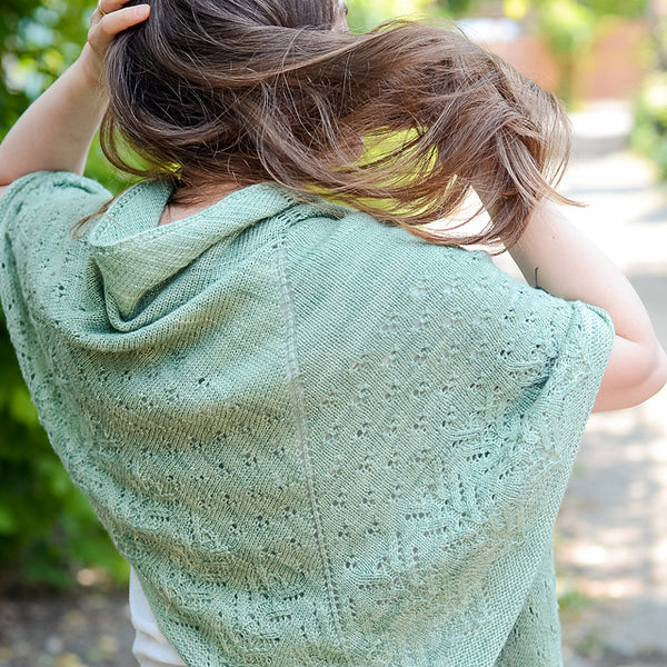 Kit de tricot - Châle Greenlace Shawl par Gabrielle Vézina