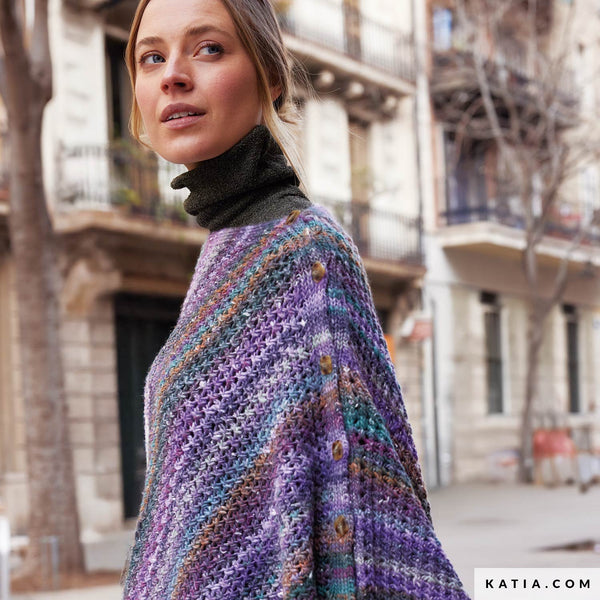 Yarn bundle - Asymmetrical Poncho by Katia Concept