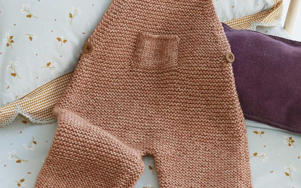 Kit de tricot - Salopette pour bébé en Cotton-Merino Fine par Katia Concept