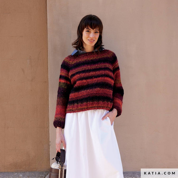 Pull basique en Bohemian par Katia Concept