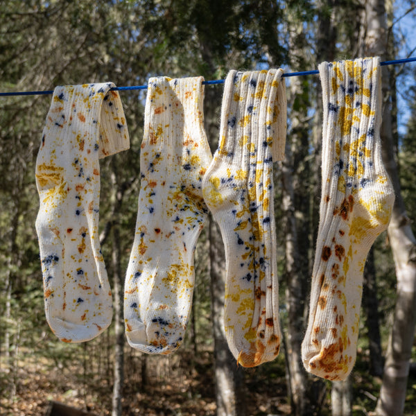 Kit d'activité de teinture Écoprint Chaussettes de coton par Djustyle
