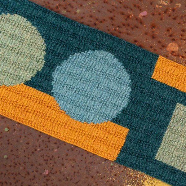 Kit de tricot - Foulard Rust & Rhythm par Anna Husemann