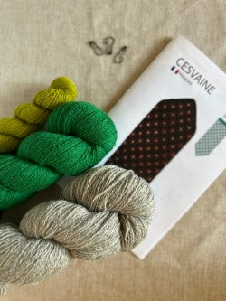 Kit de tricot -  2 paires de mitaines lettones Cesvaine