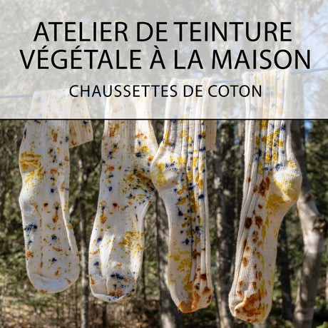 Kit d'activité de teinture Écoprint Chaussettes de coton par Djustyle