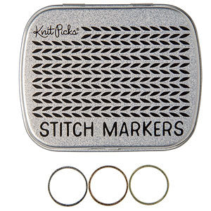 Large metal round stitch markers - 30 pieces