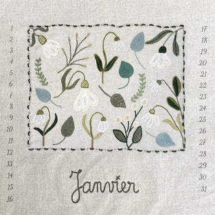 Embroidery Kit - Perpetual Calendar by Un chat dans l'Aiguille