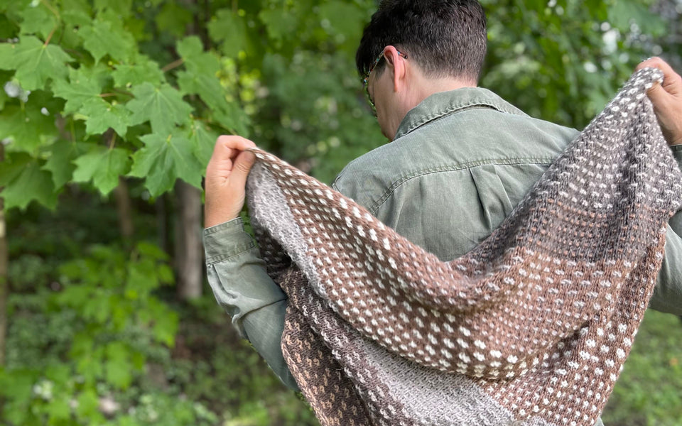 Kit de tricot châle Nightshift par Andrea Mowry