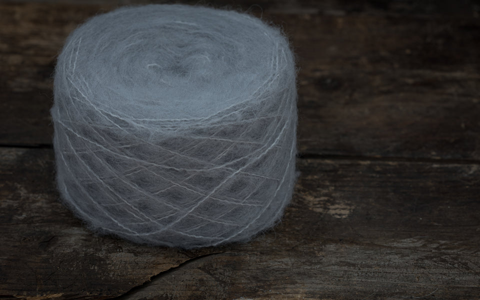 Kit de tricot - Châle Double-Doux en Nueva par Céline Desjardins