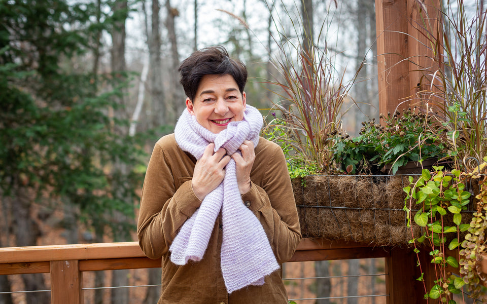 Kit de tricot foulard Belle Nueva par Pure Laine