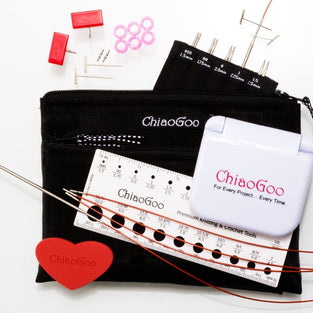 Kit d'aiguilles interchangeables Twist red lace mini 4" ( 10 cm ) - Chiaogoo